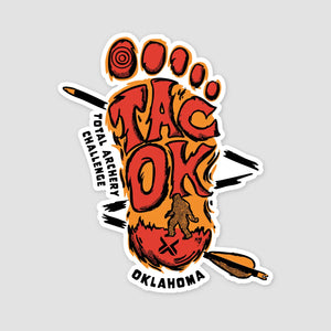 Oklahoma Bigfoot Footprint Sticker